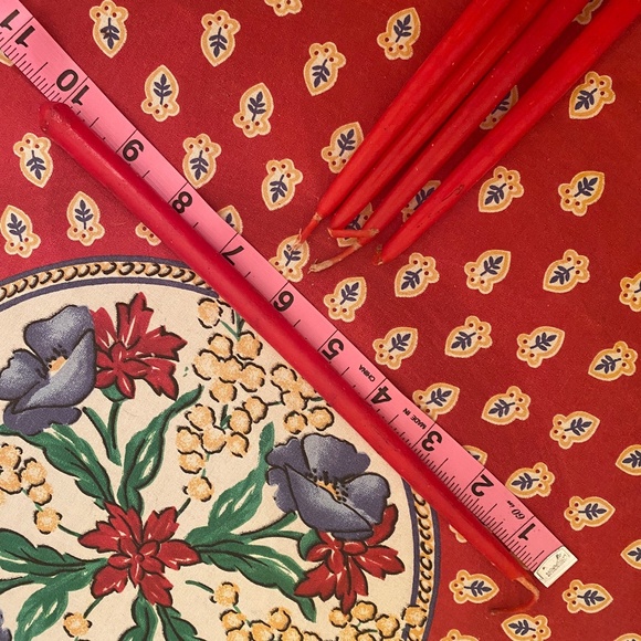 VTG I 5 Red Tiny Tapers I Taper Candles - Picture 2 of 8